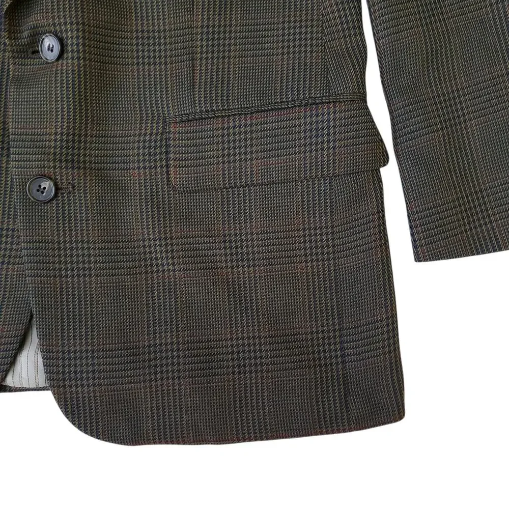 Hunting Horn Ivy Prep Glen Plaid Wool Blazer Jacket Sport Coat J Riggins 38R